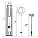 Kitchenhoney USB Rechargeable Milk Frother Electric Handheld Coffee Foam Maker with 2 Whisks Adjustable 3-Speed Egg Blender Drink Mixer for Bulletproof coffee, Latte, Cappuccino, Hot Chocolate
