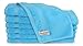 SALBAKOS 100% Turkish Cotton Towels (Aqua, 12 Washcloths)
