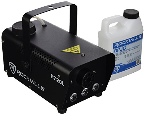 Rockville r720l fog/smoke machine w/ remote+multi color…