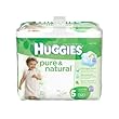 Huggies Pure & Natural Diapers, Size 5, 52 Count (Pack of 2) (Packaging May Vary)