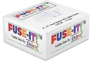 IDICHROIC System 96 Clear 8 inch Fusible Glass Squares COE 96-4 Pack