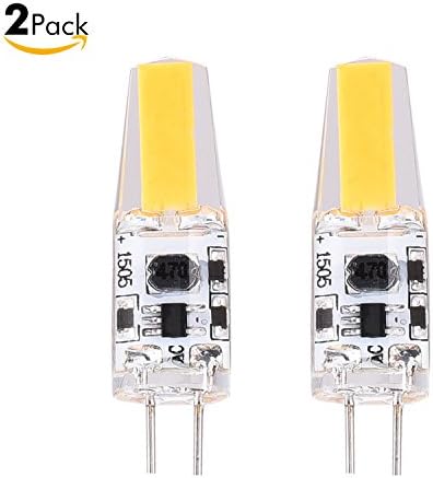 Sanniu 2-Pcs G4 LED Light Lamp 1.5W DC/AC 12V LED G4 Light Not-Dimmable Lampadas LED COB Bulb Replace Halogen Chandelier Lamps 2 Packs