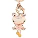 Frog Pendant Keychain, Lovely Vivid Rhinestone Dropped Decoration Dangle Car Pendant Snap Hook Keychain Key Ring(White)thumb 2