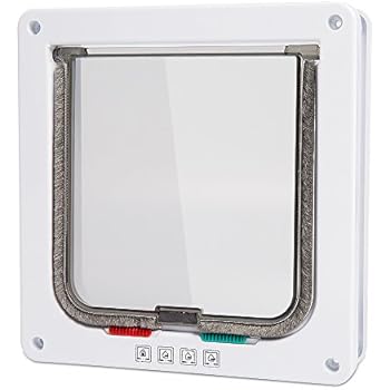 Depets Medium Cat Flap Door with 4 Way Lock (Outer Size 7.5