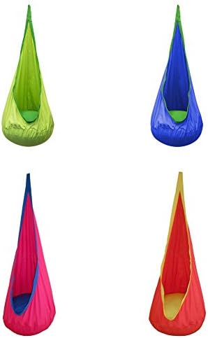 Coztoy Kids Child Pod Hanging Seat Hammock 100% Cotton Swing Chair Nook Tent, Pruple