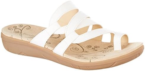 BareTraps Women's Joules White Toe Ring Sandal - 9.5 B(M) US