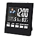 T&F Digital Alarm Clock Led Desk Clock with Date Temperature Humidity Meter Backlight & Weather Channel Portable Travel