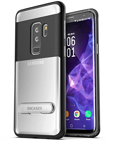 Encased Thin Fit Samsung Note 9 Clear Case, (2 Tone) Transparent Slim Fit Phone Bumper Cover (RV/S9 Galaxy Note 9 2018) Clear/Black