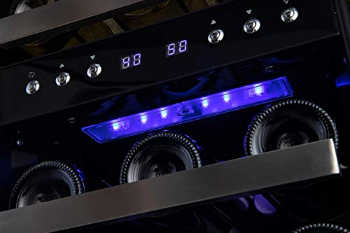 Phiestina-15-Inch-Dual-Zone-Wine-Cooler-Refrigerator-29-Bottle-Built-in-or-Free-standing-Frost-Free-Compressor-Wine-Refrigerator-for-White-and-Red-Wines-with-Digital-Memory-Temperature-Control