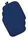 DII 100% Cotton, Machine Washable, Everyday Kitchen Basic, Heat Resistant, Quilted Pocket Potholder, Cooking and Baking, 8 x 8, Set of 3- Nautical Blue