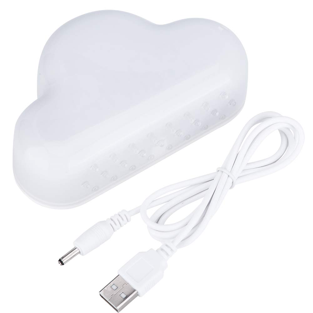 Socobeta Alarm Clock Cloud Shaped Digital Clock with Magnet Support Temperature Calendar Display(White)