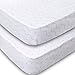 Playard Sheets, 2 Pack Chevron & Stars Fitted Soft Jersey Cotton Playpen Bedding