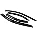 TuningPros WV-510 Window Visor Deflector Rain Guard Dark Smoke 4-pc Set