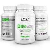 KYR DIM Supplement Plus BioPerine Capsules. Supplements to Balance Estrogen for Woman, Menopause Relief, Cystic Acne, Hormonal Acne Treatment - 60 200mg Veggie Capsules (1 Bottle)