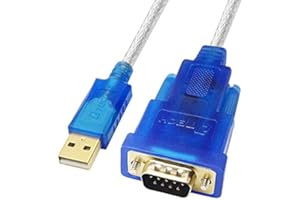 DTECH 10 Feet USB to DB9 Male Serial Adapter Cable with FTDI Chipset USB to RS232 Port Converter Compatible with Windows 11 1