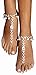 Bienvenu 2 Pieces Beach Barefoot Adorn Alloy Golden Rhinestone Foot Anklet Chain