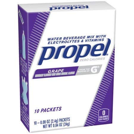 PROPEL GRAPE WATER BEVERAGE MIX WITH ELECTROLYTES & VITAMINS, 0.08 OZ, 10 COUNT