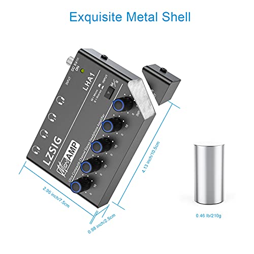 LZSIG Headphone Amplifier Headphone Splitter 4 Channel Stereo