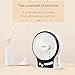 efluky 3-Speed Mini Desk Fan with LED Light, Portable USB Fan Quiet for Home, Office, Travel, Camping, Outdoor, Indoor, 4.9-Inch, White