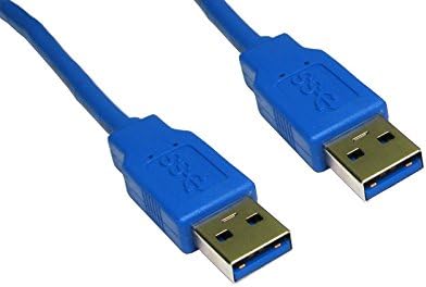 World of Data 3m USB 3.0 Cable - BLUE coloured - A Male to A Male Lead - Superspeed 3.0 - USB 2.0 & 1.1 compatible