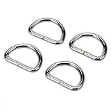 COTOWIN Non Welded Metal D Rings,Pack of 20 (Silver, 1