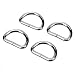 COTOWIN Non Welded Metal D Rings,Pack of 20 (Silver, 1