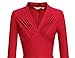 MUXXN Women's V Neck Elegant 3/4 Sleeve Vintage Bridesmaid Party Dress