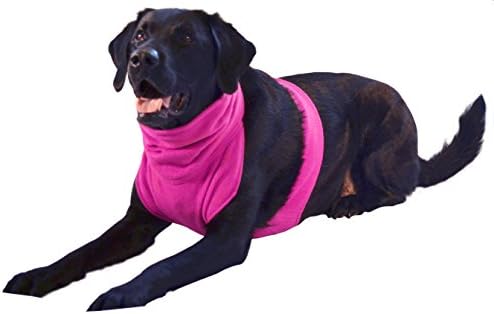The Doggy Dickey Fleece Neck and Chest Warmer for Large Dogs, X-Large, Pink