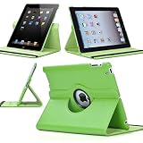 SuperLite 360 Degrees Rotating Stand Leather Case for Ipad 2/3/4, Green Case
