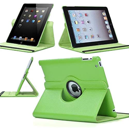 SuperLite 360 Degrees Rotating Stand Leather Case for Ipad 2/3/4, Green Case