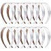 SIQUK 14 Pieces Satin Headbands White Ribbon Headband 1 Inch Plain DIY Hair Headbands for Women and Girls
