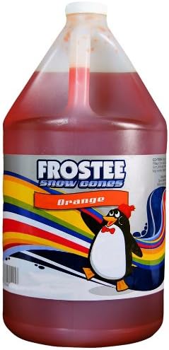 Frostee Snow Cone Syrup, Orange, 128 Ounce (pack of 4)
