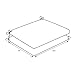 Pillow Perfect Fresco Solid Indoor/Outdoor Patio Seat Cushions Plush Fiber Fill, Weather and Fade Resistant, Square Corner - 16
