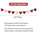 JOZON 4 Pack Felt Heart Valentine’s Day Garland Banner Valentines Day Heart Decorations for Anniversary Wedding Engagement Party Home Office Wall Decorations Supplies (Red, Pink and Dark Red Color)