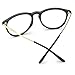 PenSee Womens Fashion Oversized Clear Lens Round Circle Eye Glasses (Black)
