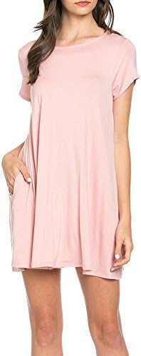 Solid Trapeze Knit Pocket Dress