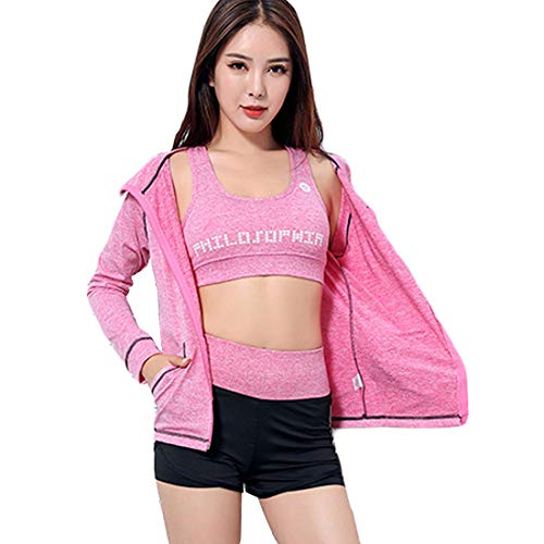 Inlefen-Womens-Tracksuit-Yoga-Sport-Clothing-Suits-Hooded-Coat-Sweatshirt-Two-Pants-Running-Athletic-5pcs-Sets