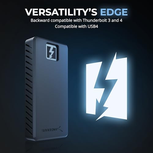 SABRENT Rocket XTRM 5 4TB Thunderbolt 5 Portable SSD, 80Gbps Connection, Up to 64Gbps Transfer, Compatible with TB4 TB3 USB4 USB 3.2 20Gbps 10Gbps 5Gbps, Rugged Aluminum and Silicone (SB-XTM5-4TB)