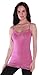 Active Basic Women's Sexy Camisole Cami with Lace and Adjustable Straps