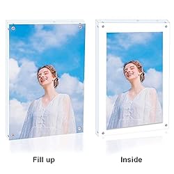 JUOIFIP 5 Pack Acrylic Picture Frame 5x7 Clear