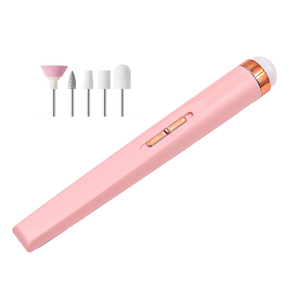 POFET Electric Nail File, Nail Files Professional Adjustable Speed Portable Electric Manicure Pedicure Kit 5 in 1 Nail Drill Electric File USB for Acrylic Nails, Gel Nails