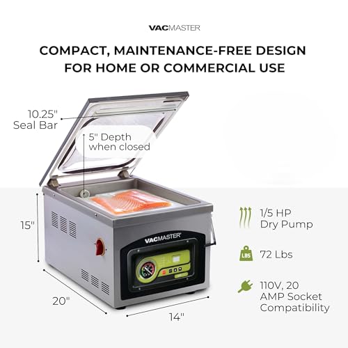 VacMaster VP210 Chamber Vacuum Sealer – Maintenance-Free Commercial Vacuum Sealer Machine for photo 10