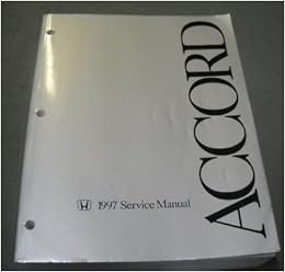 1997 Honda Accord Service Shop Repair Manual Factory Honda Corp Amazon Com Books