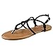 SANDALUP Women's Braided Strap Thong Flat Sandals