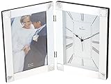 Bulova B1254 Ceremonial Picture Frame Clock Silver