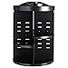 SONGMICS 360 Degree Rotating Makeup Organizer Adjustable Countertop Cosmetic Storage Box Display, Large Capacity, 7 Layers Brushes Lipsticks Toner, Black UJMU15BK, Round