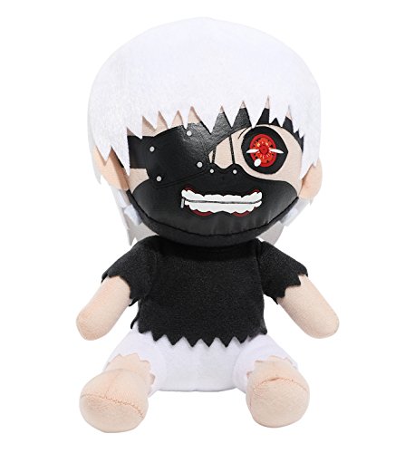 Great Eastern Tokyo Ghoul GE-52967 Mask Ken Kaneki White Hair Sitting Pose Plush