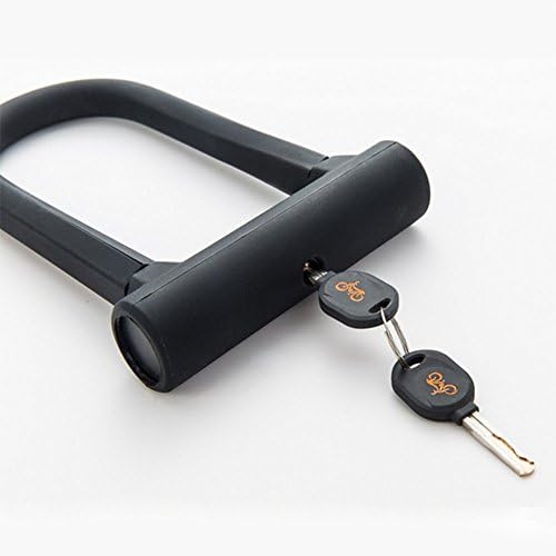 MAARYEE Universal Bike U Lock with Mounting Bracket,4-Feet Steel Flex Master Lock Cable with Carrying Bag Coil Key Lock (1 Set)