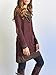 KUFV Womens Vintage Drape Scarf Neck Patchwork Long Sleeve Tunic Tshirt Dress