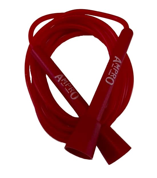 Ampro Adjustable Speed Skipping Rope - Jump Rope - Original - Skip - Skill - Training - Exercise (Red) — image 1